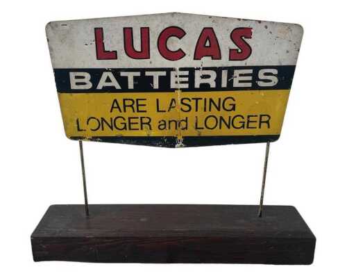Lucas Batteries Printed Advertising Sign *** NO RESERVE ***