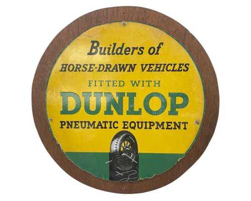 Dunlop Pneumatic Equipment Enamel Sign *** NO RESERVE ***