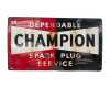 Dependable Champion Spark Plug Service Enamel Sign *** NO RESERVE ***