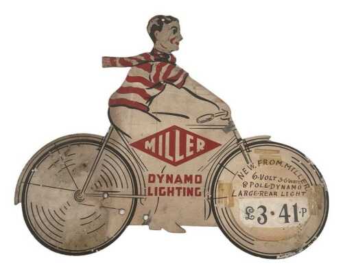 Miller Dynamo Lighting Die-Cut Aluminium Sign *** NO RESERVE ***