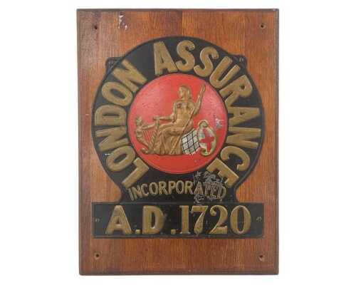 London Assurance Company Pressed Tin Advertising Sign *** NO RESERVE ***
