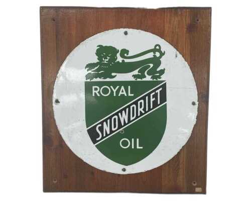 Royal Snowdrift Oil Enamel Sign *** NO RESERVE ***