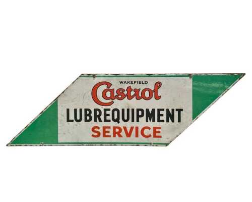 Castrol Lubrequipment Service Enamel Sign *** NO RESERVE ***