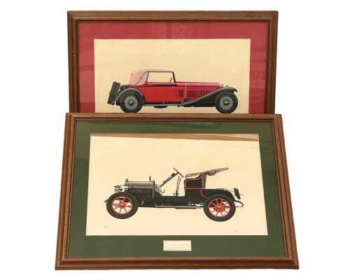 Two Original Coachwork Art Works *** NO RESERVE ***